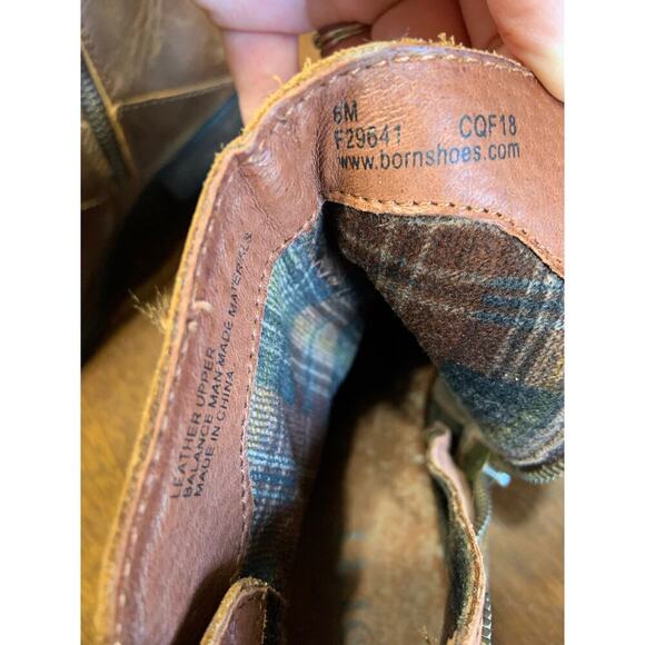 Born Brown Leather Ankle Boot Women 6 Fringe Grunge Western Cowgirl Witch Hobbit - Picture 2 of 10